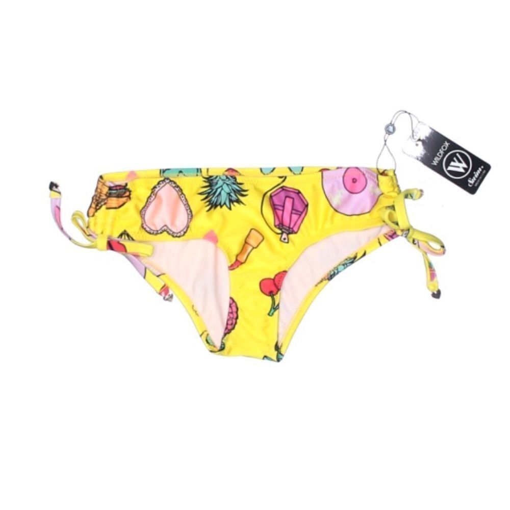 đWildfox Emoji Print Yellow Bikini Bottom